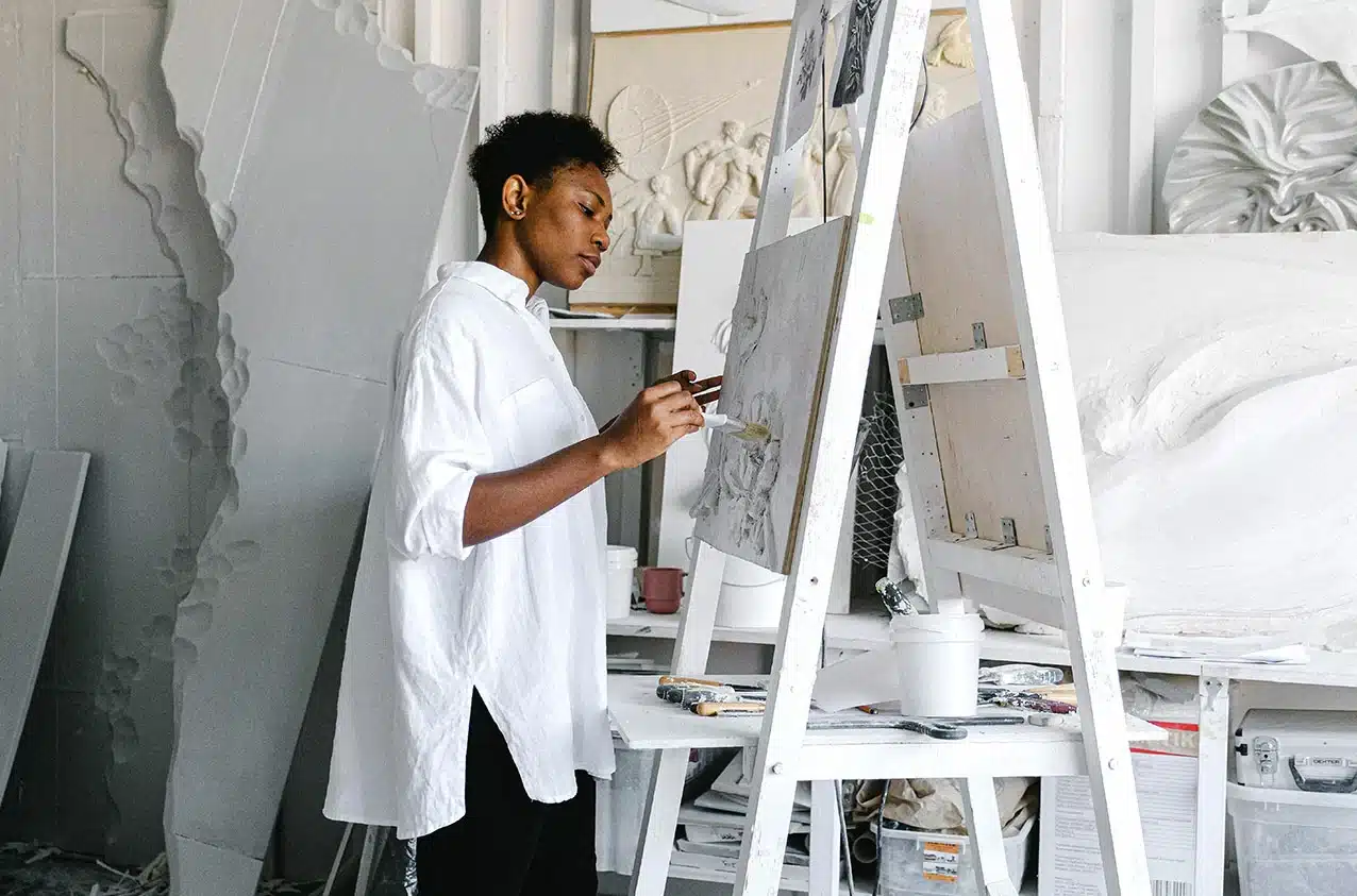 Woman painting Woman painting